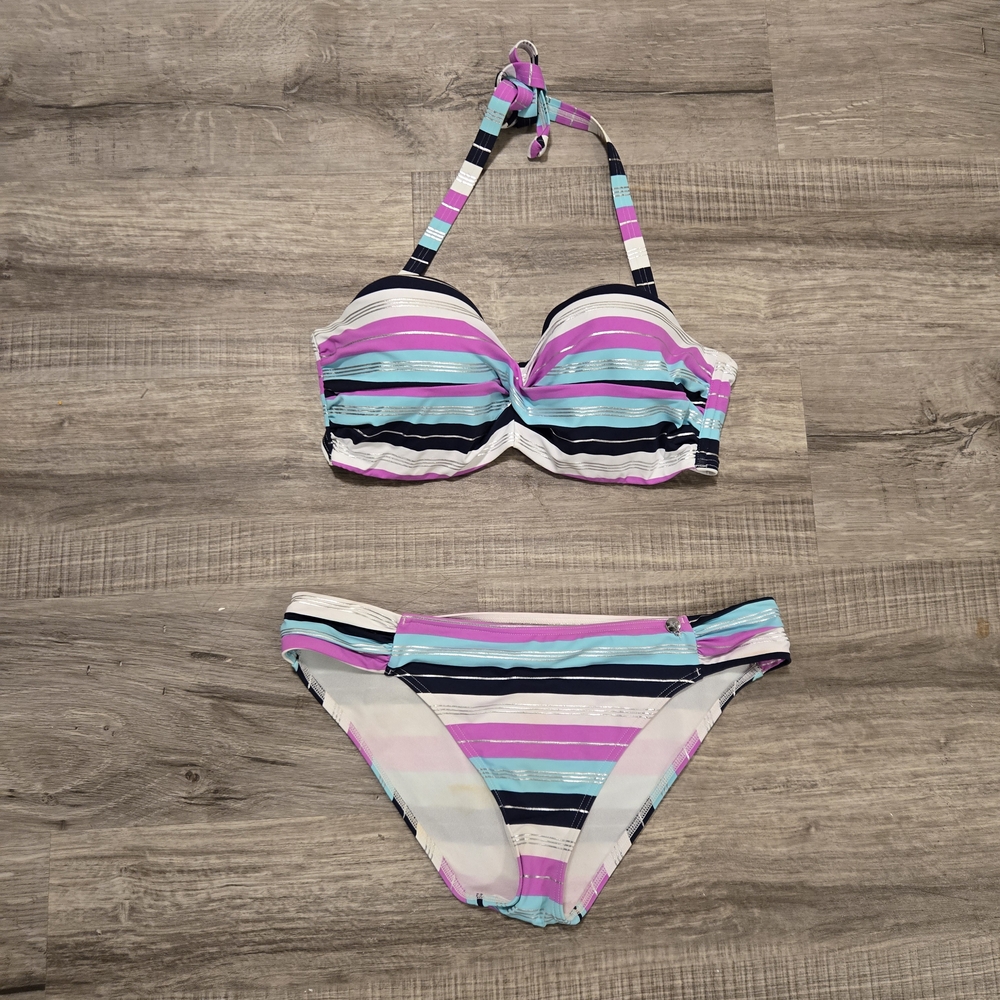 VENUS Multicolor Striped Bikini